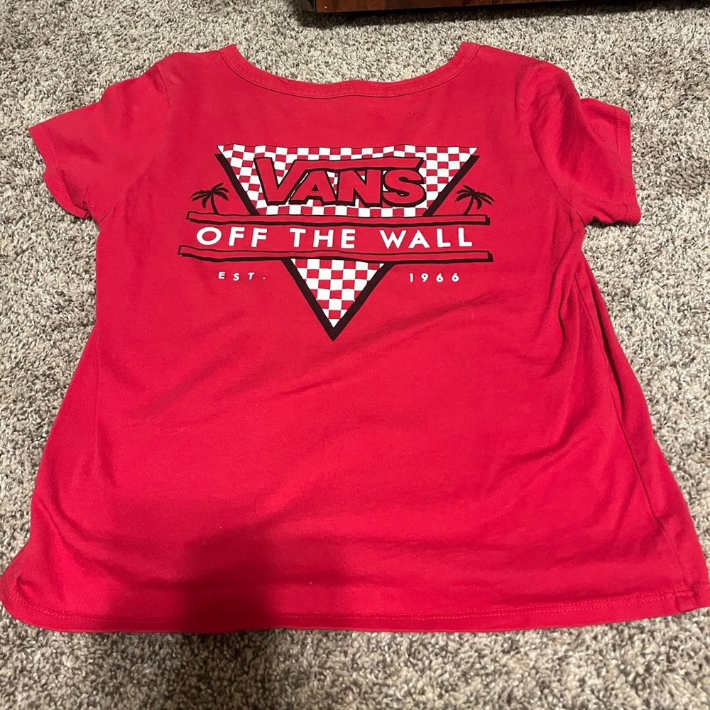 Vans off the wall red shirt